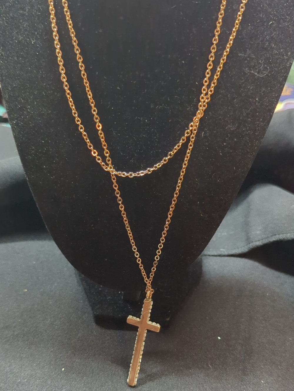 Gold-Tone Layered Cross Necklace - Women Jewelry